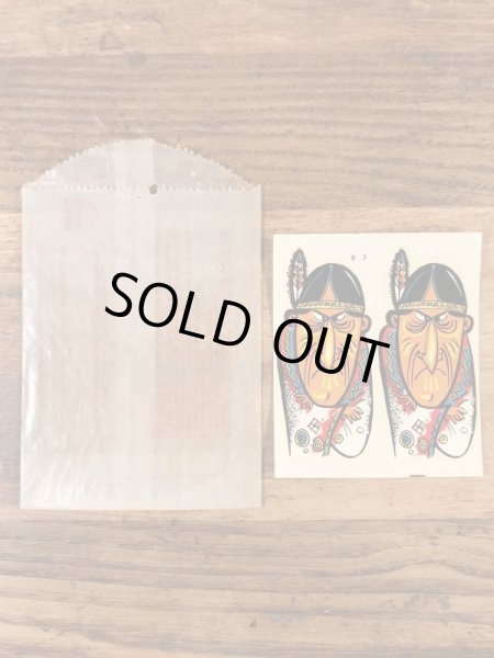 Impko社製のインディアンの60年代ビンテージ水張りステッカー