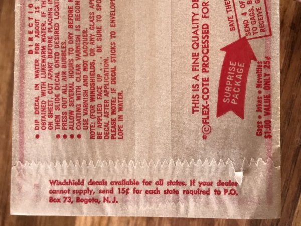 Impko社製のFinger Printsの60’sヴィンテージウォータースライドデカール