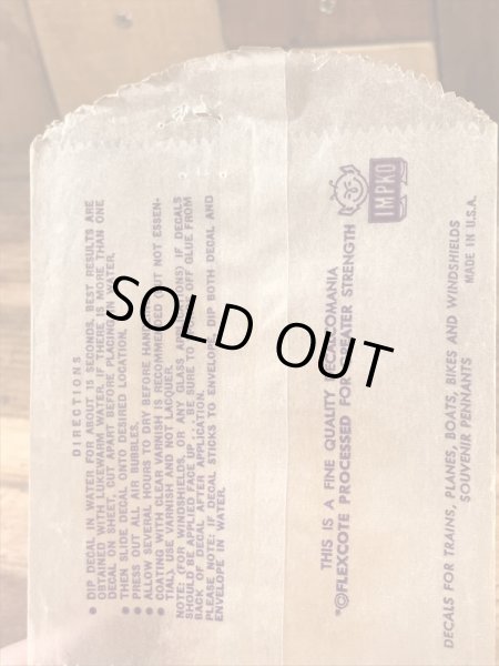 Impko社製の精霊の60年代ビンテージ水張りステッカー