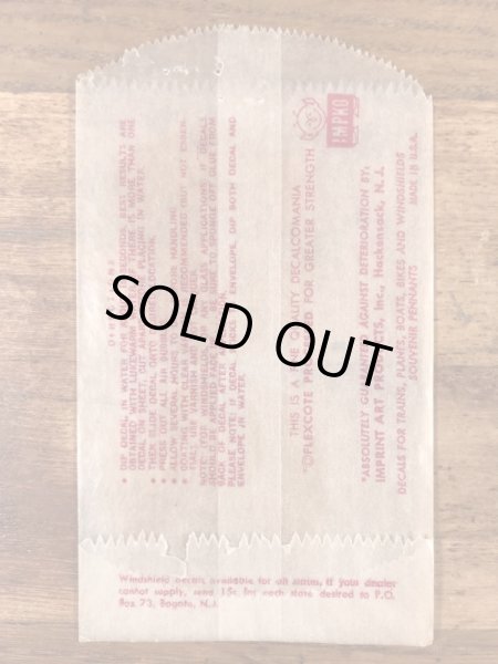 Impko社製の8ボールバグの60年代ビンテージ水張りステッカー