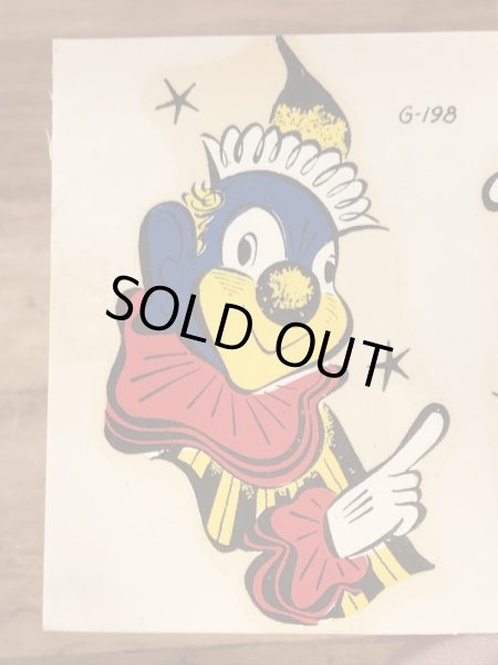 Impko社製のピエロの60年代ビンテージ水張りステッカー