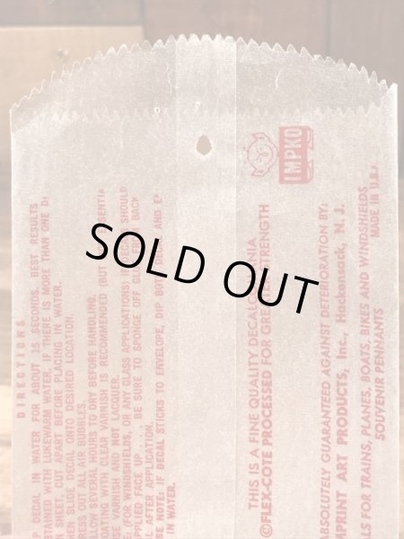 Impko社製のタイガーの60年代ビンテージ水張りステッカー