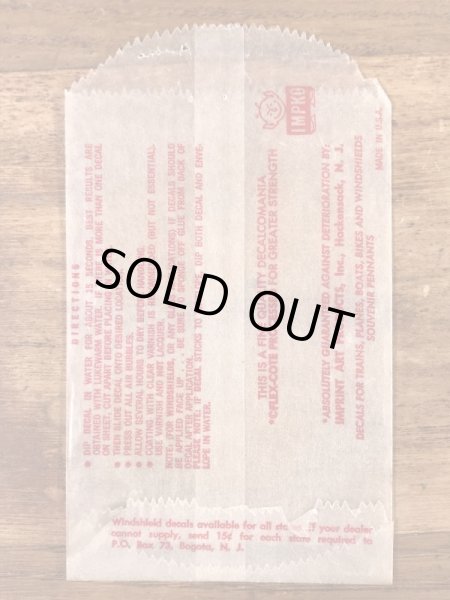 Impko社製のピエロの60年代ビンテージ水張りステッカー