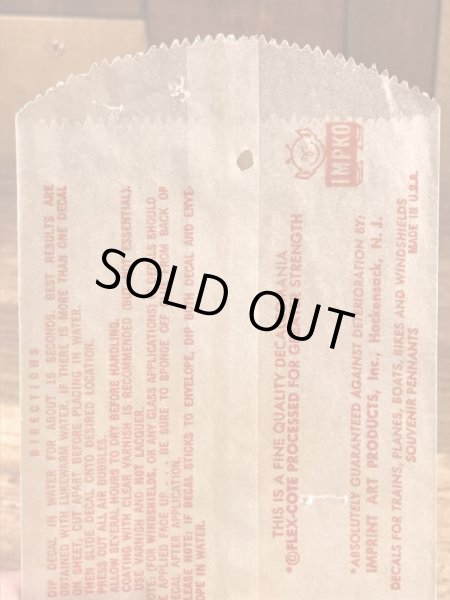 Impko社製のファイヤーアイの60年代ビンテージ水張りステッカー