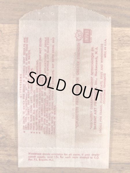 Impko社製のファイヤーアイの60年代ビンテージ水張りステッカー