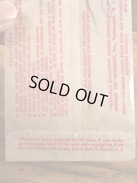 Impko社製のペリカンの60’sヴィンテージウォータースライドデカール