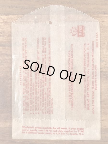 Impko社製のインディアンの60年代ビンテージ水張りステッカー