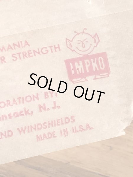 Impko社製の8ボールバグの60年代ビンテージ水張りステッカー