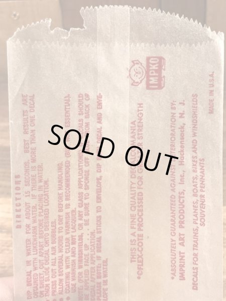 Impko社製のデビルの60年代ビンテージ水張りステッカー