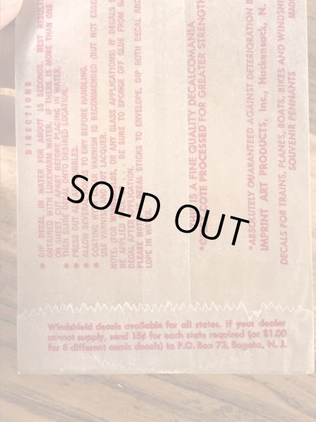 Impko社製のBirdの60’sヴィンテージウォータースライドデカール