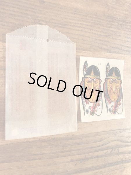 Impko社製のインディアンの60年代ビンテージ水張りステッカー