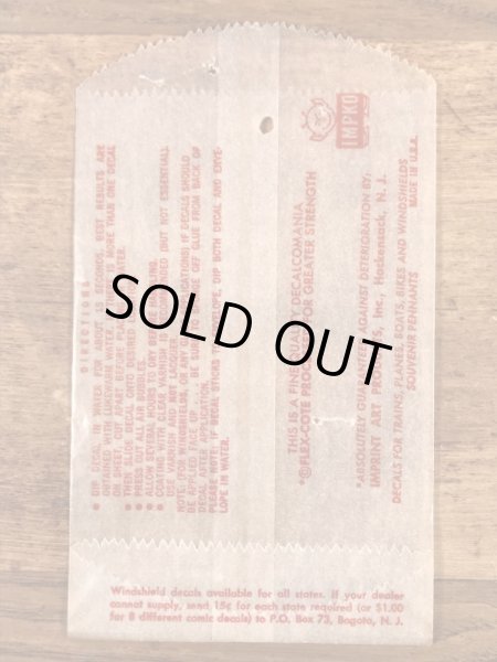 Impko社製のファイヤーアイの60年代ビンテージ水張りステッカー