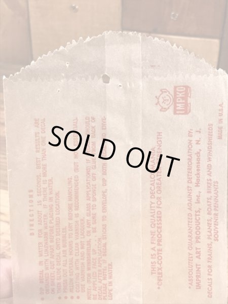 Impko社製のインディアンの60年代ビンテージ水張りステッカー