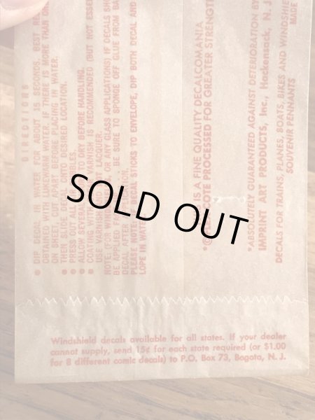 Impko社製のFire Eyesの60’sヴィンテージウォータースライドデカール