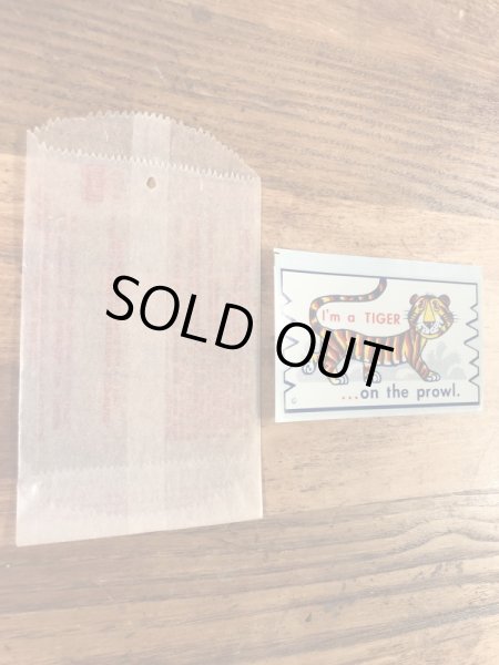 Impko社製のタイガーの60年代ビンテージ水張りステッカー