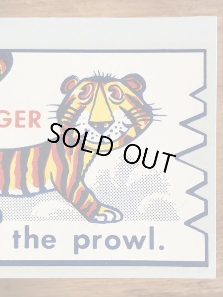 Impko社製のI'm a Tigerの60年代ビンテージ水張りステッカー