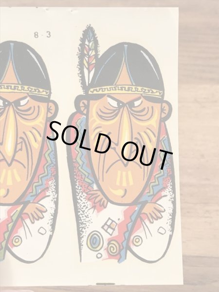 Impko社製のインディアンの60’sヴィンテージウォータースライドデカール