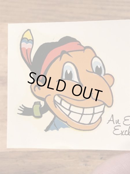 Impko社製のインディアンの60年代ビンテージ水張りステッカー