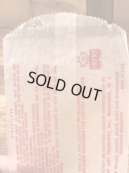 Impko社製の鳥の60年代ビンテージ水張りステッカー