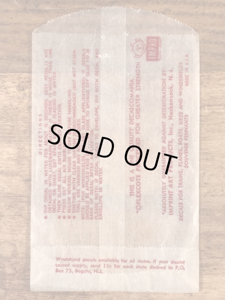 Impko社製のザシェイプの60年代ビンテージ水張りステッカー