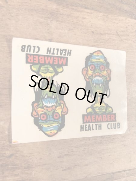 Impko社製のメンバーヘルスクラブの60年代ビンテージ水張りステッカー