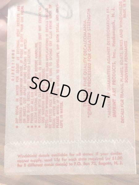 Impko社製のOh Yeah!の60’sヴィンテージウォータースライドデカール