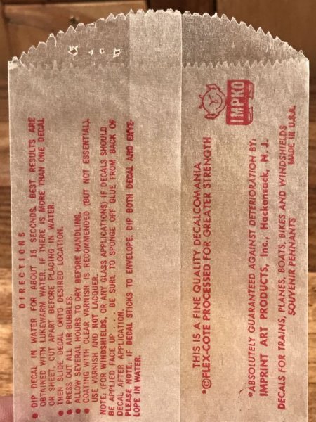 Impko社製のモンスターの60年代ビンテージ水張りステッカー