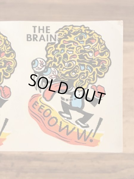 Impko社製のThe Brainの60年代ビンテージ水張りステッカー