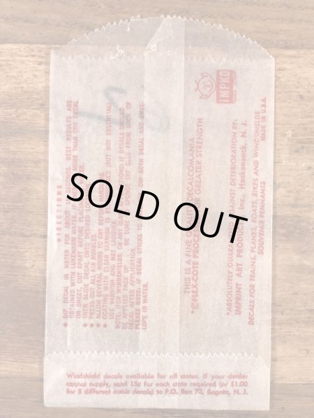 Impko社製のモンスターの60年代ビンテージ水張りステッカー