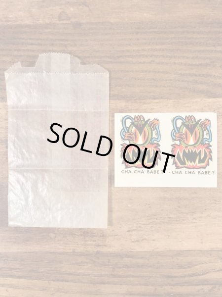 Impko社製のチャチャベイブの60年代ビンテージ水張りステッカー