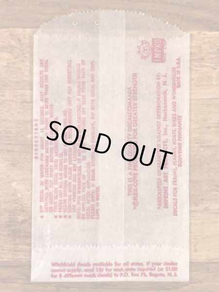 Impko社製のヤムヤムの60年代ビンテージ水張りステッカー