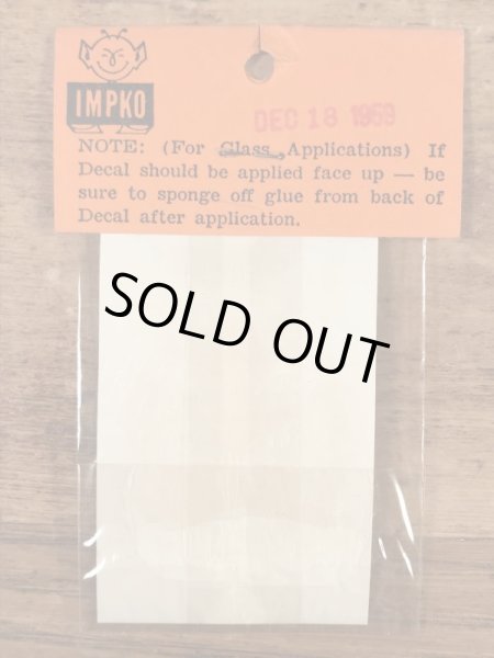 Impko社製のUncle Louieの50’sヴィンテージウォータースライドデカール