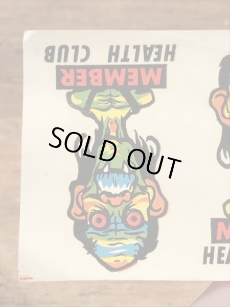 Impko社製のメンバーヘルスクラブの60年代ビンテージ水張りステッカー