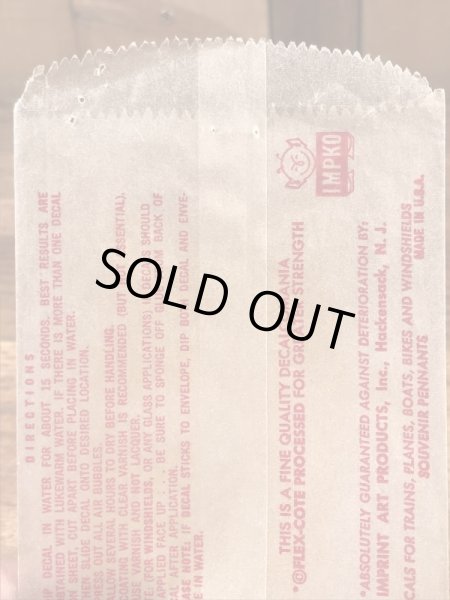 Impko社製のFrom Outer Spaceの60’sヴィンテージウォータースライドデカール