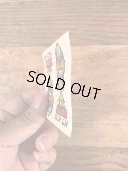 Impko社製のメンバーヘルスクラブの60年代ビンテージ水張りステッカー