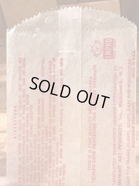 Impko社製の精霊の60年代ビンテージ水張りステッカー