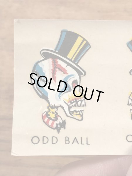 Impko社製のオッドボールの60年代ビンテージ水張りステッカー