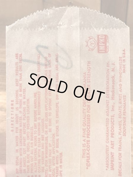 Impko社製のモンスターの60年代ビンテージ水張りステッカー