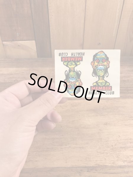 Impko社製のメンバーヘルスクラブの60年代ビンテージ水張りステッカー