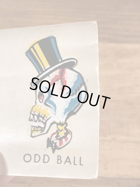 Impko社製のオッドボールの60年代ビンテージ水張りステッカー