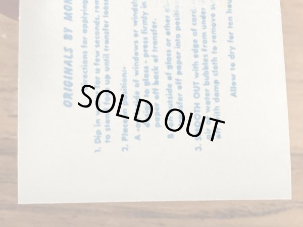 Monte社製のWMシェイクスピアの50年代ビンテージ水張りステッカー