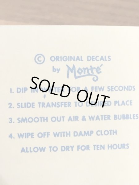 Monte社製のスプリティングヘデイクの50年代ビンテージ水張りステッカー