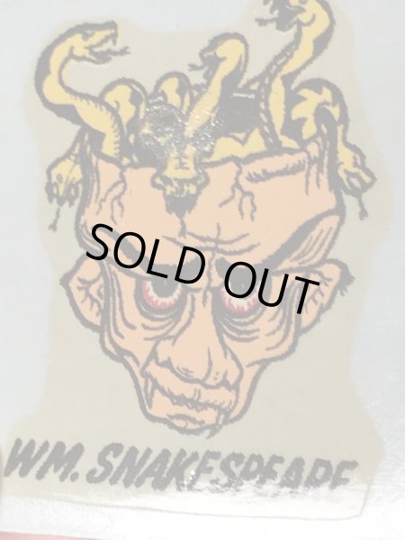 Monte社製のWMシェイクスピアの50年代ビンテージ水張りステッカー