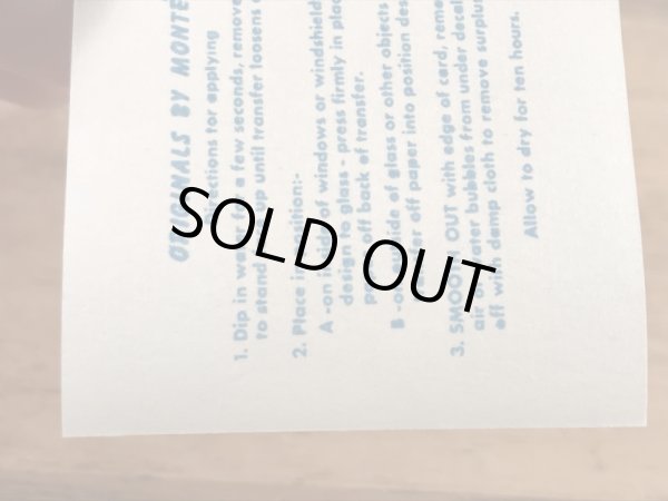 Monte'社製のライクブーの50年代ビンテージ水張りステッカー