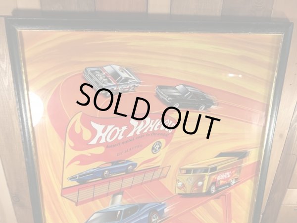 ホットウィールのレッドラインの60〜70年代ビンテージ額縁ポスター