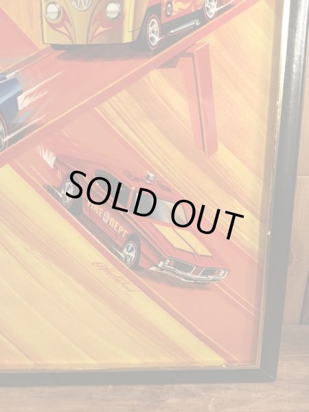 Hot Wheelsのレッドラインの60〜70’sヴィンテージ額縁ポスター