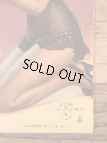 How'd You Like To Hold My Hand?のメッセージが書かれたピンナップの40’sヴィンテージカード