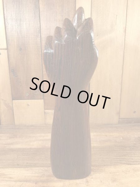 フィグサインの木彫りの70’sヴィンテージハンドサイン