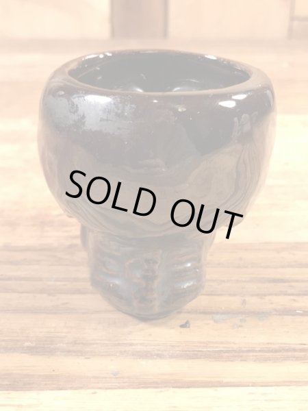 Skullのセラミック製の50’sヴィンテージショットグラス