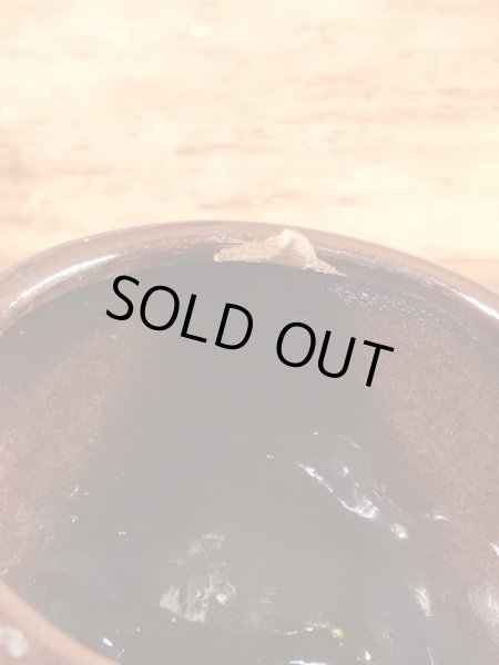 スカルの陶器製の50年代ビンテージショットグラス